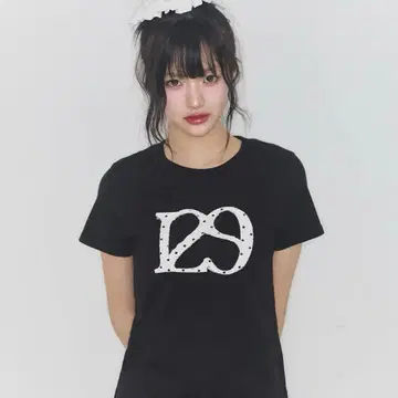 ILLIGO 로고 패치 티셔츠 블랙 도트