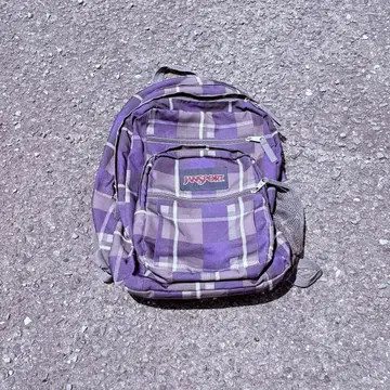 [초레어] 00s jansport 백 체크 퍼플