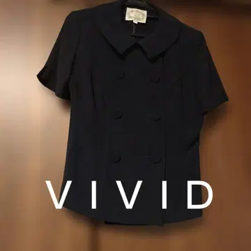 쇼와 레트로 VIVID 블랙 반팔 자켓 11AR 미사용품