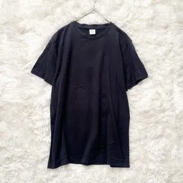 지치피 반팔 티셔츠 (1) 무지 면 100% 크루넥 블랙 심플
