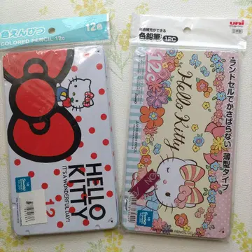 Hello Kitty 미쓰비시 연필 색연필 12색 세트 2종 산리오 키티