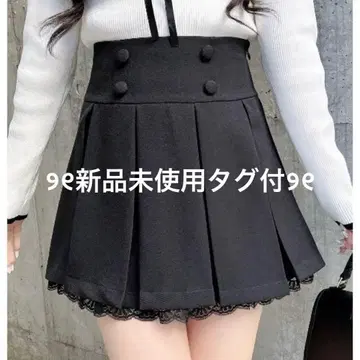 INGNI 레이스 레이어 플리츠 스커트 바지