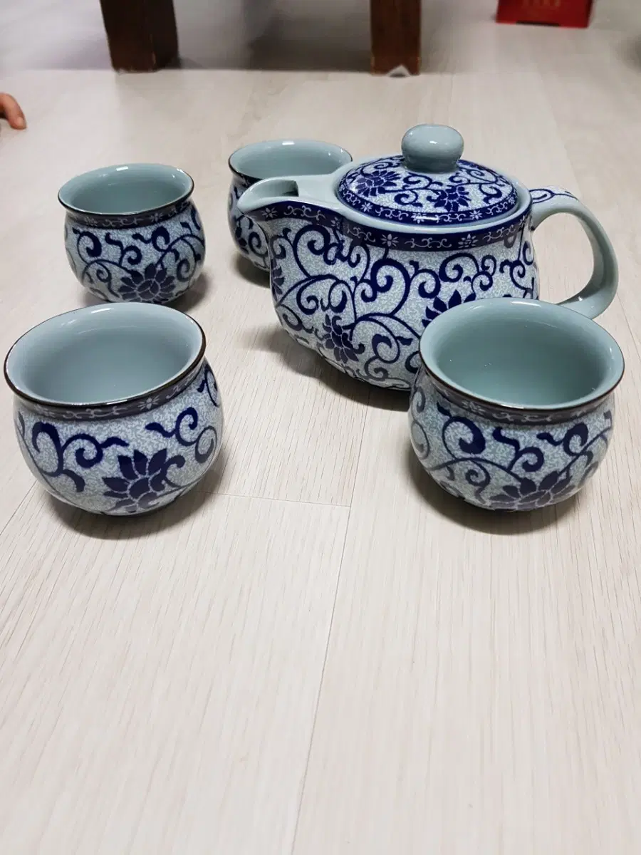 청화백자 다기 세트