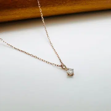 ete 에테 K10 다이아몬드 목걸이 0.02ct 레이어드