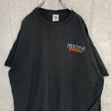 DELTA 양면 프린트 기타 일렉트릭 악기 프린트 블랙 티셔츠 2XL