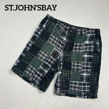 ST.JOHN'SBAY 패치워크 체크 무늬 숏팬츠 34인치
