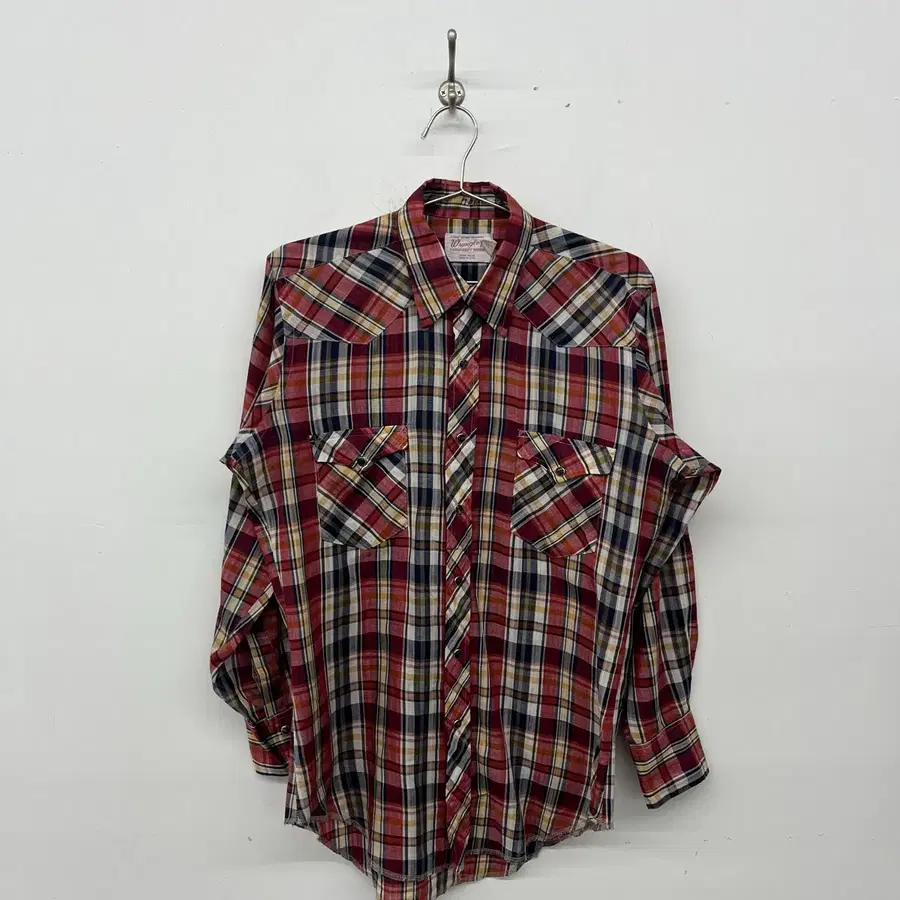 Wrangler 빈티지 체크 남방 셔츠 공용L