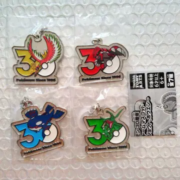 포켓몬 30주년 메탈 참 마스코트 4종 세트