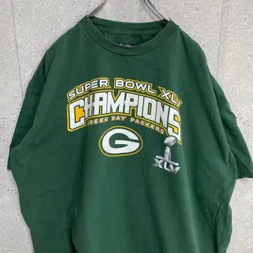 NFL 미식축구 그린베이 패커스 팀 로고 그린 T셔츠 2XL