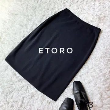 ETRO 에트로 이탈리아제 빅 사이즈 48 무릎 아래 스커트 블랙