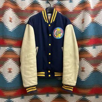 Golden Bear 바시티 자켓 네이비 x 베이지 S사이즈