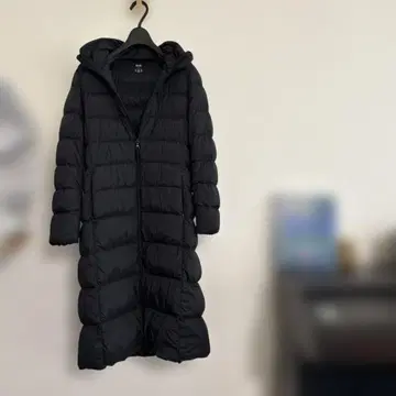 UNIQLO 울트라 라이트 다운 롱 코트 블랙 M