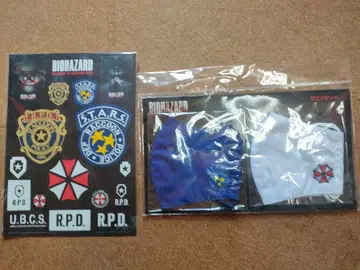 미사용 새상품 BIOHAZARD 바이오하자드 마스크와 스티커