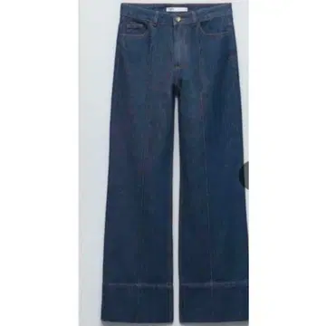 새상품 ZARA 하이라이즈 와이드 레그 데님 팬츠 38