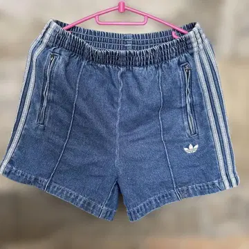 adidas 데님 숏팬츠 트레포일 로고