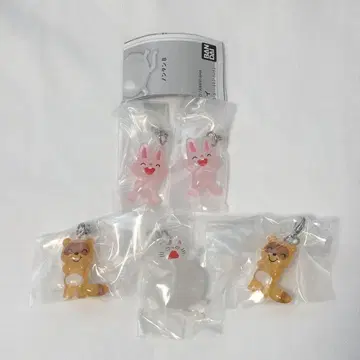 새상품 [ 논탄 ] 메지루시 액세서리 2 논탄 B 토끼 너구리 5세트