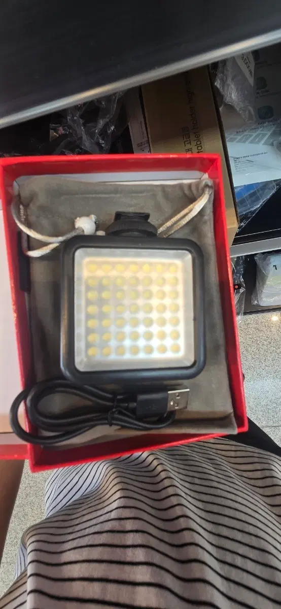 LED 촬영 조명 USB 충전 케이블 포함