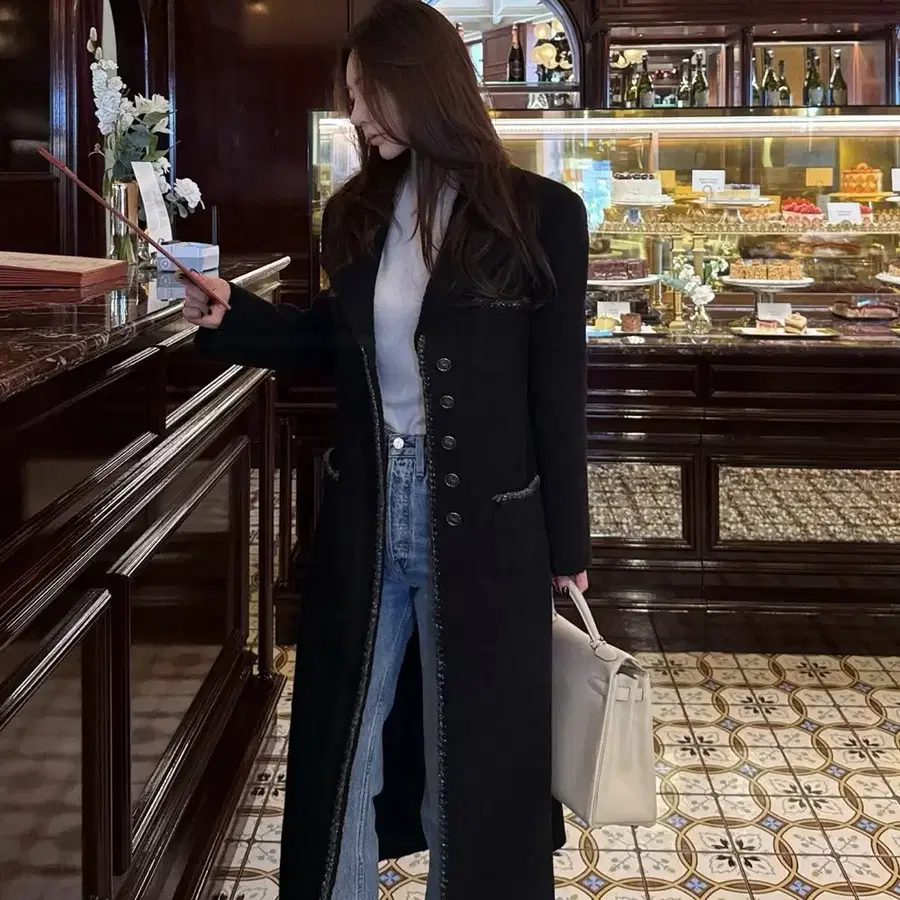 더로랑 울 스트리밍코트 새상품 110cm