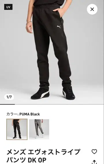 새상품 PUMA 남성용 에보스트라이프 팬츠 블랙 XL