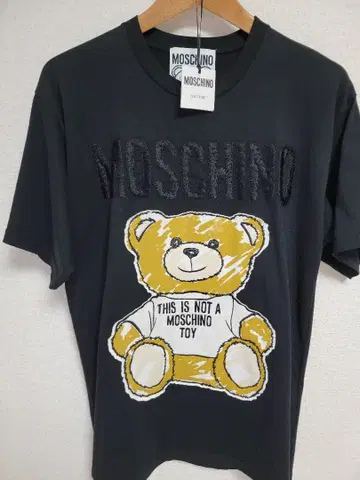 모스키노 MOSCHINO 테디베어 T셔츠 블랙 XXS 새상품급