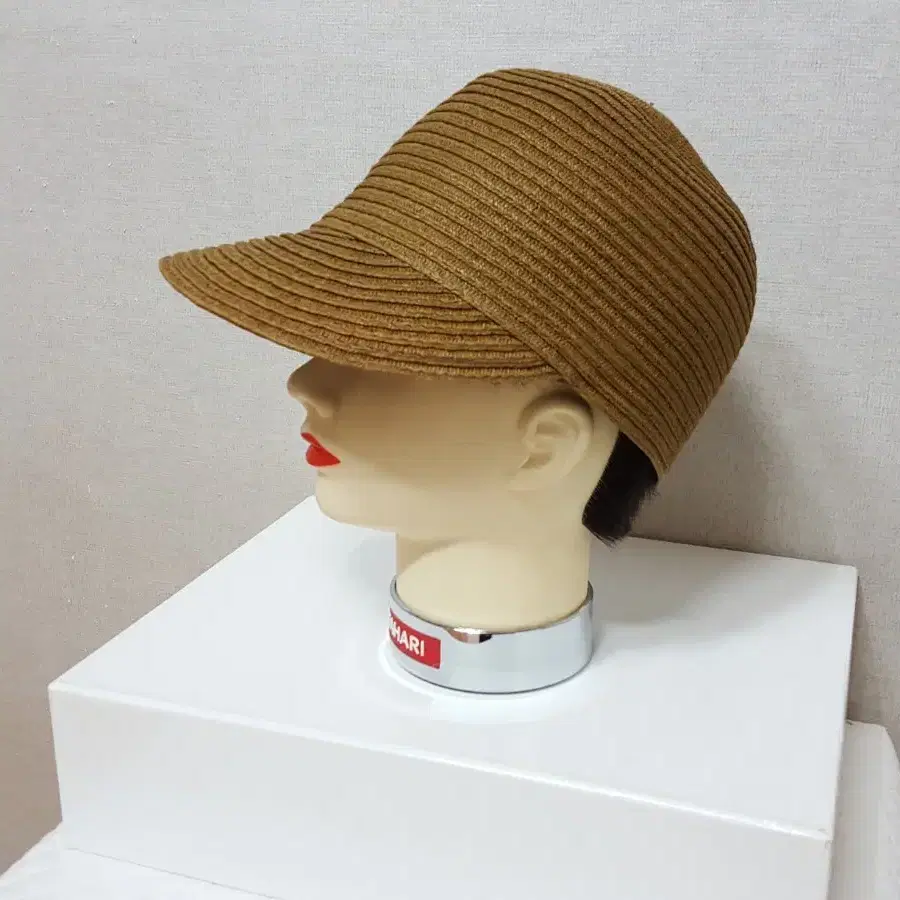 천연마 여성 캡 모자/여름모자 57 상태우수