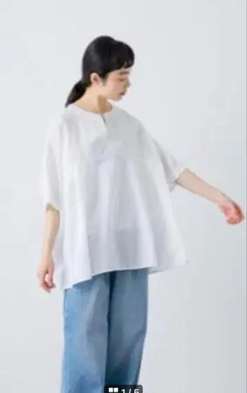 kagure 도트 무늬 스키퍼 반팔 블라우스