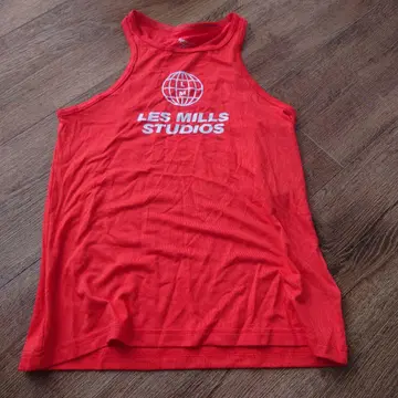 리복 LES MILLS 탱크탑 S 사이즈 레드