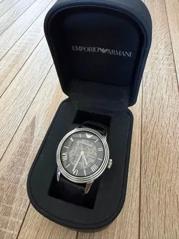 EMPORIO ARMANI 남성용 스켈레톤 자동 와인딩 손목시계