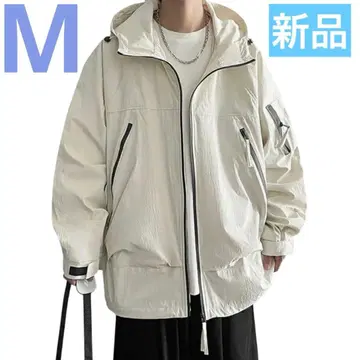 마운틴 후드티 M 라이트 베이지 윈드 브레이커 아웃도어 발수 방풍
