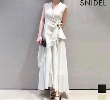 SNIDEL 헤임 레이스 스위칭 원피스