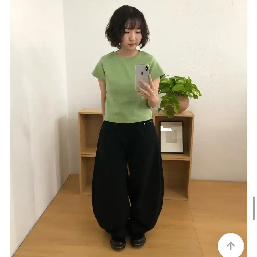 리본 백포켓 코튼 벌룬 팬츠