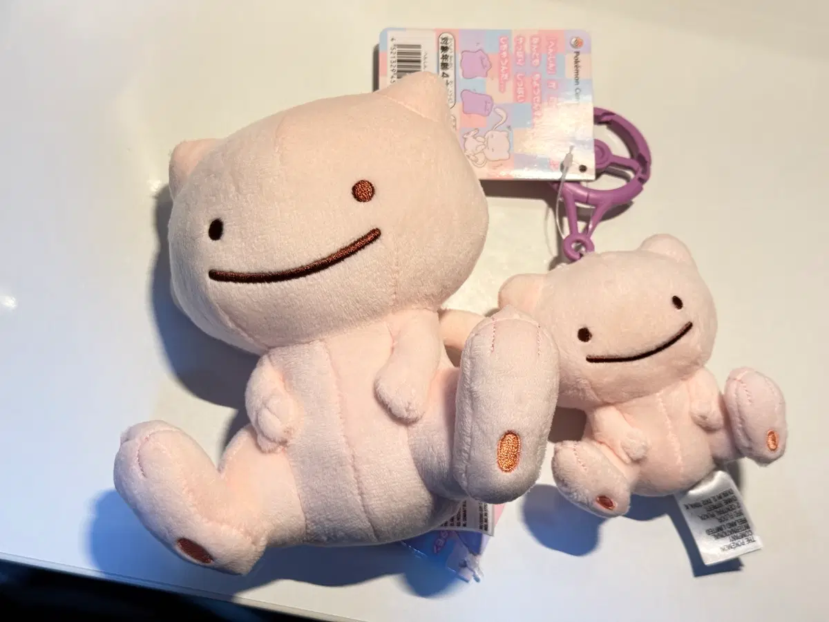 포켓몬센터 변신 메타몽 뮤 인형 + 카라비너 마스코트 키링