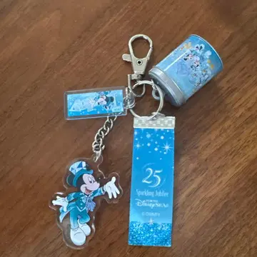 도쿄디즈니씨 25주년 캡슐 토이 키체인 미키마우스