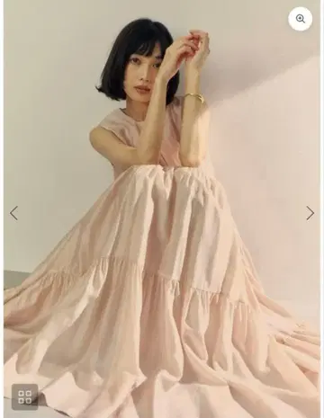 텐셀 리치 오간자 티어드 원피스 anuans