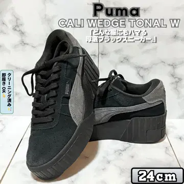 [ 통굽 ] PUMA CALI WEDGE 블랙 24cm 여성용