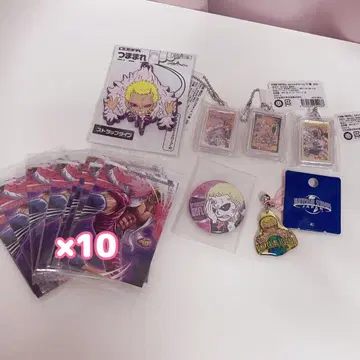 원피스 도플라밍고 키링 캔뱃지 세트 USJ 카드