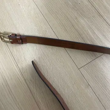 REAL HARNESS 가죽 벨트 브라운 놋쇠 버클