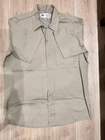 Dickies 반팔 워크 셔츠 베이지 L 사이즈