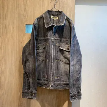 SMITH'S AMERICAN M 워시 가공 프린지 데님 자켓