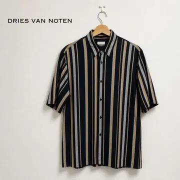DRIES VAN NOTEN 스트라이프 반팔 셔츠