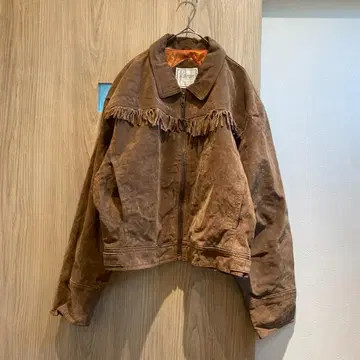 Gleeman free vintage 프린지 돈피 가죽 자켓