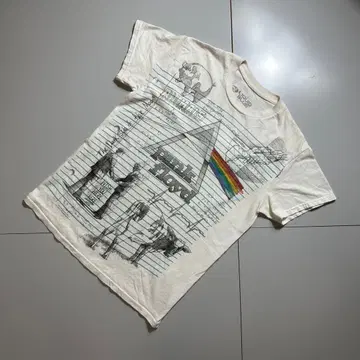 [레어] Liquid Blue Pink Floyd 티셔츠 화이트 사이즈 S