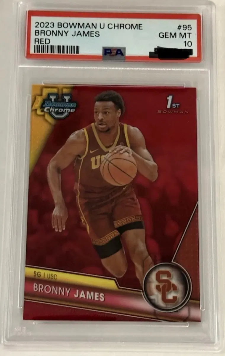 [전세계 3장] 2023 브로니 제임스 보우면 U 크롬 레드 리프렉터 1/5 PSA10