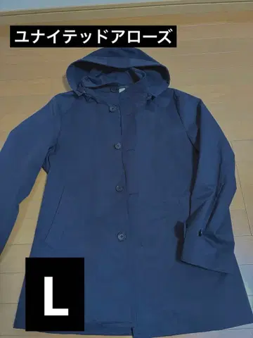 UNITED ARROWS 레이즈드넥 후디드 스탠드 카라 코트