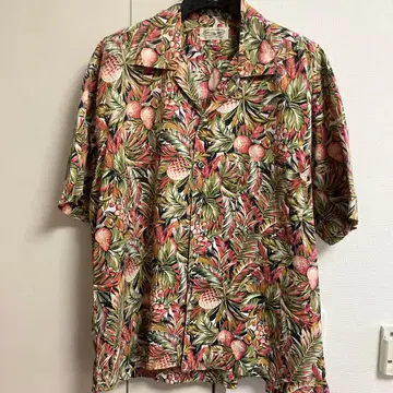박스 실루엣 하와이안 셔츠 올 패턴 사이즈 L~XL 상당