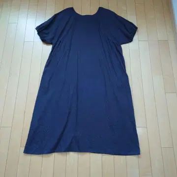 사만사 모스모스 라운드넥 앞뒤 착용 반팔 롱 원피스