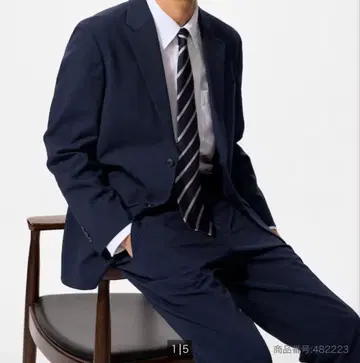 UNIQLO 유니클로 감동 자켓 팬츠 셋업 상하의 네이비 S