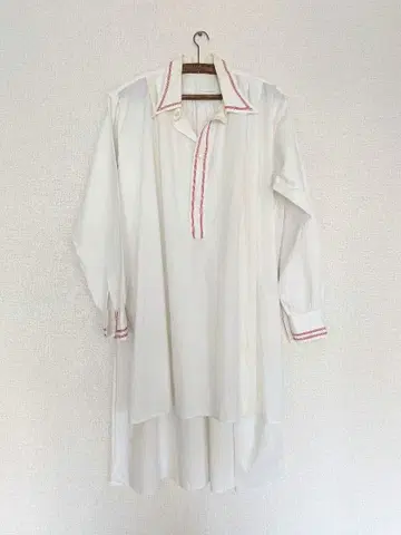 프랑스 앤티크 셔츠 빨간색 자수 1930년대