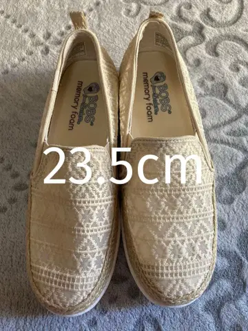 고품질 스케쳐스 BOBS 에스파드리유 슬립온 스니커즈 23.5