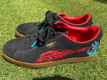 PUMA SUEDE 스니커즈 블랙 레드